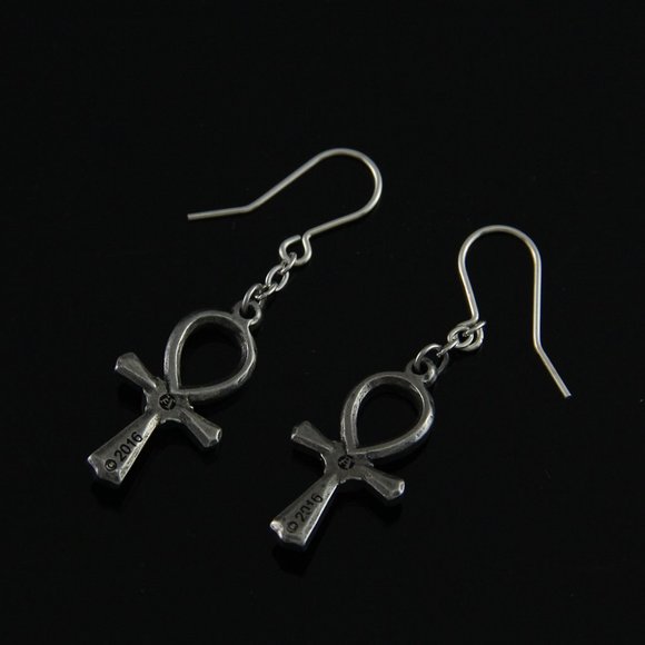 Alchemy Gothic Ankh Of Osiris Dangling Earrings - Picture 4 of 4